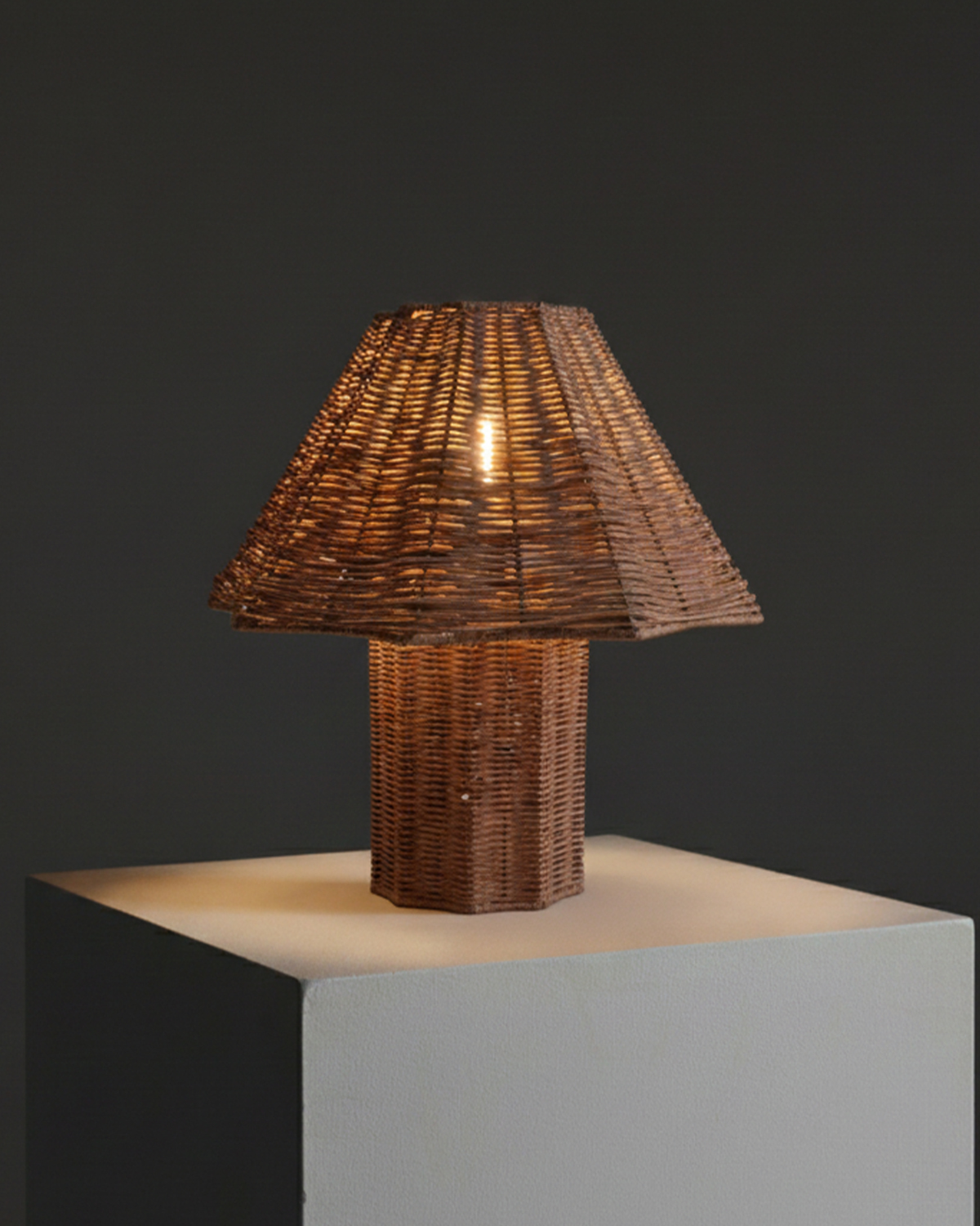 Glowmere Leon Rattan Woven Table Lamp view 5