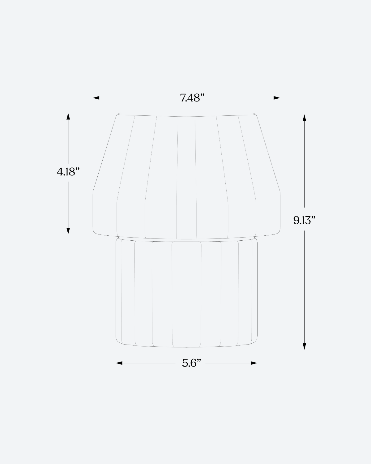 Glowmere Duke Glossy Black Base Frosted Glass Table Lamp view 7