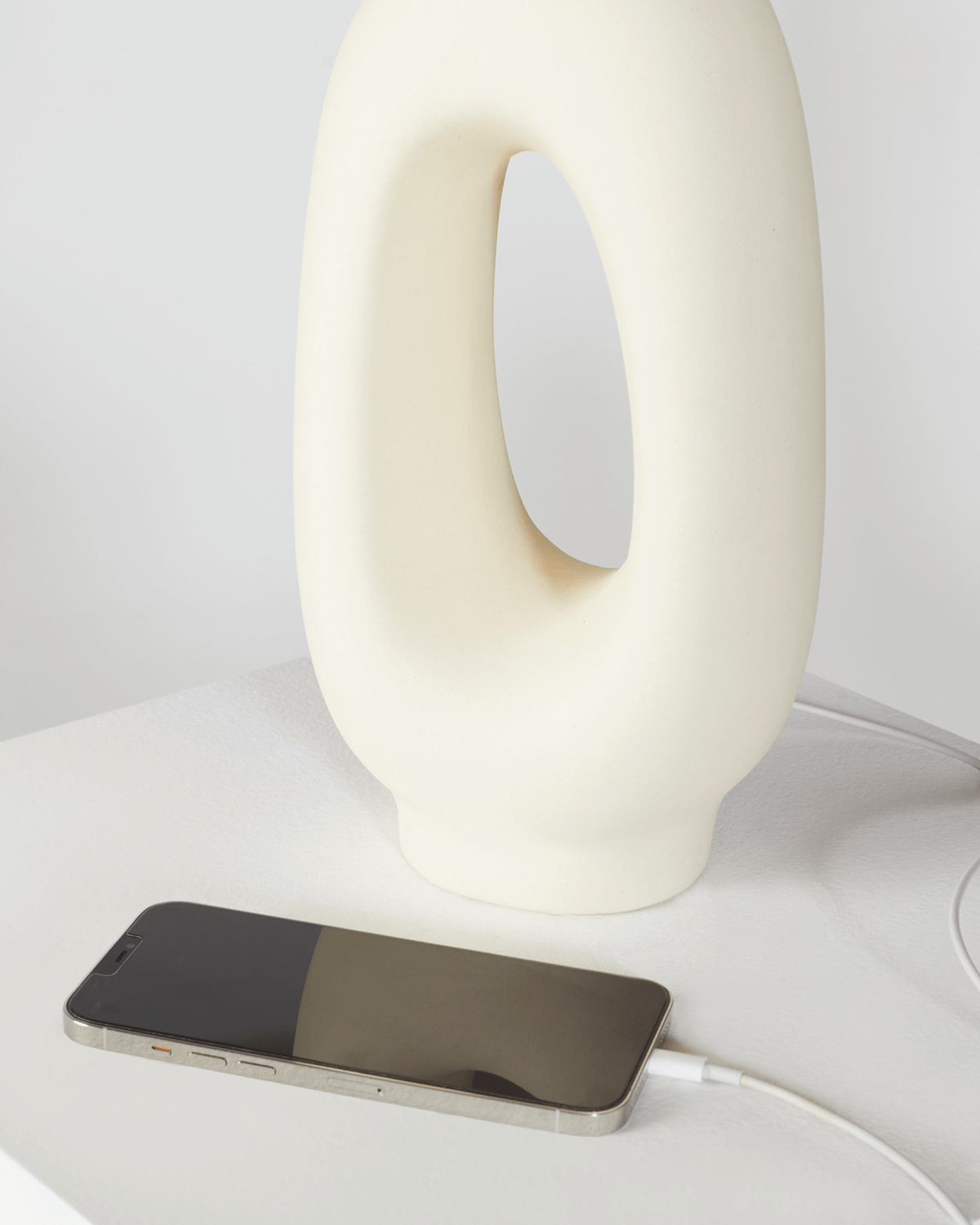 Glowmere Artemis Cream Ceramic USB C Table Lamp view 7