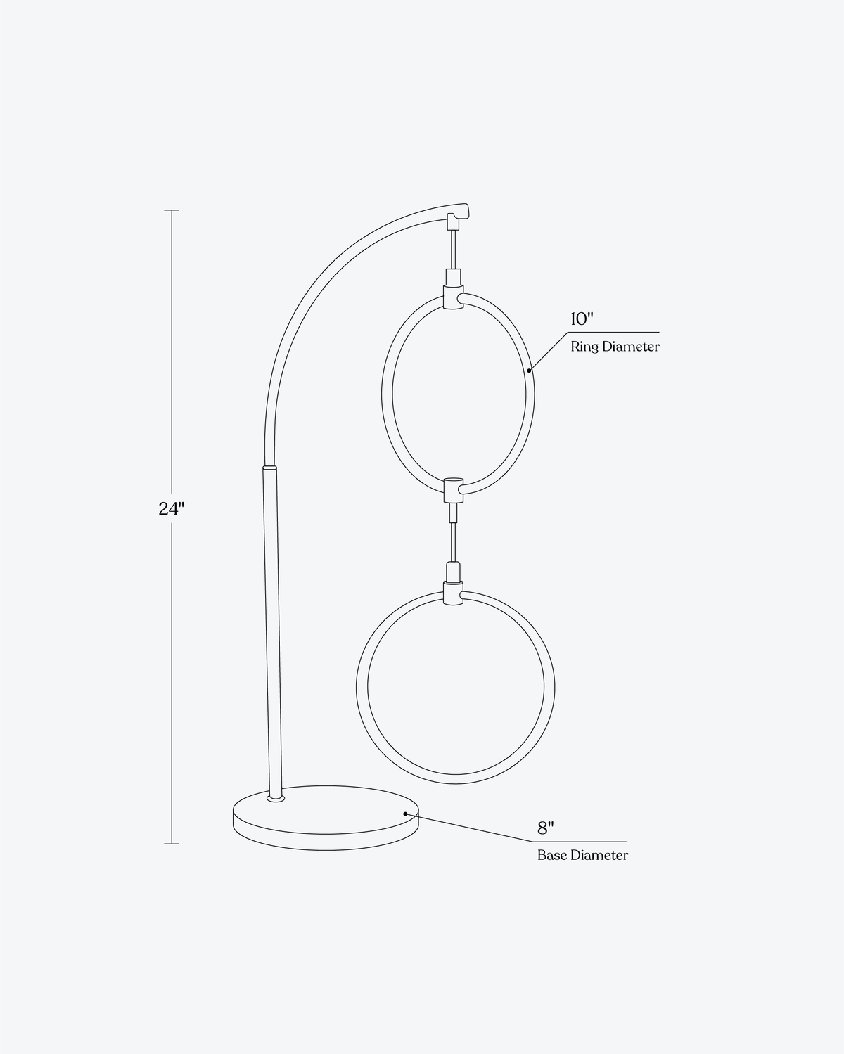 Glowmere 2 Ring Integrated LED Table Lamp with Touch Dimmer view 6