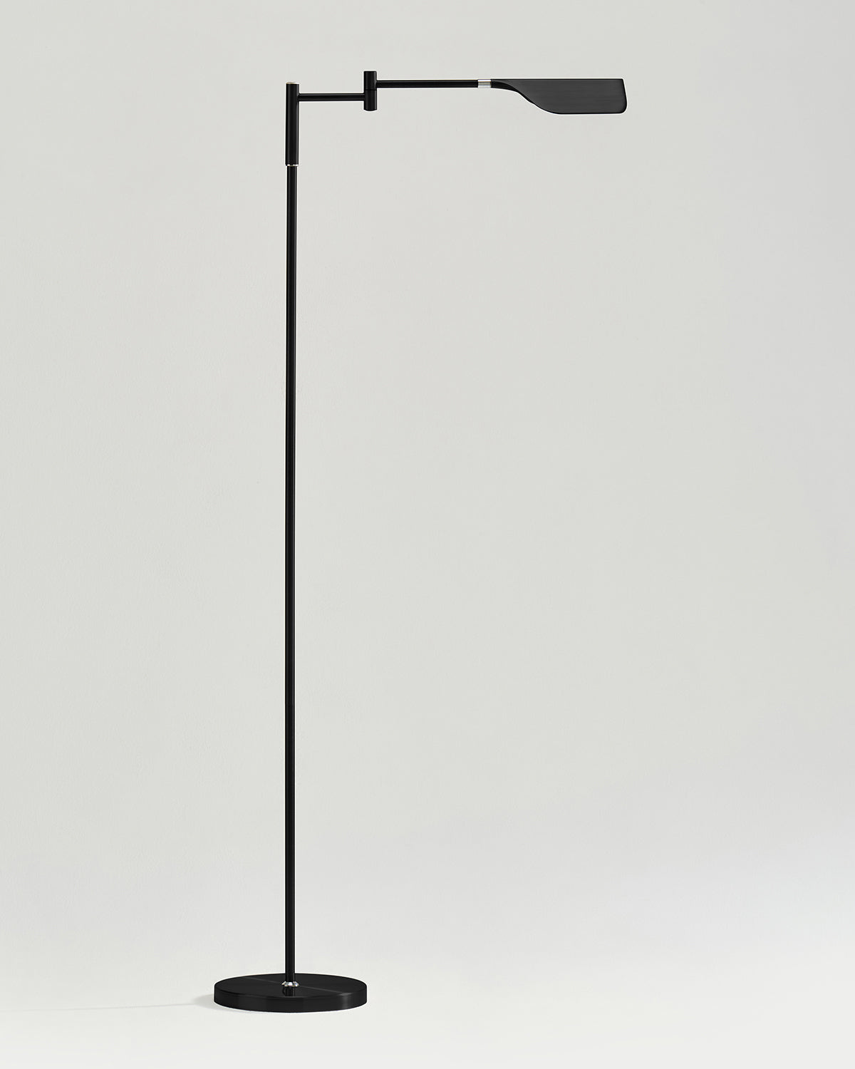 Glowmere Leaf Reading LED Floor Lamp with Touch Dimmer in black