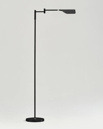 Glowmere Leaf Reading LED Floor Lamp with Touch Dimmer in black