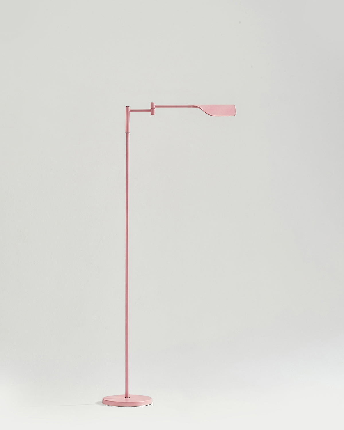 Glowmere Leaf Reading LED Floor Lamp with Touch Dimmer in pink