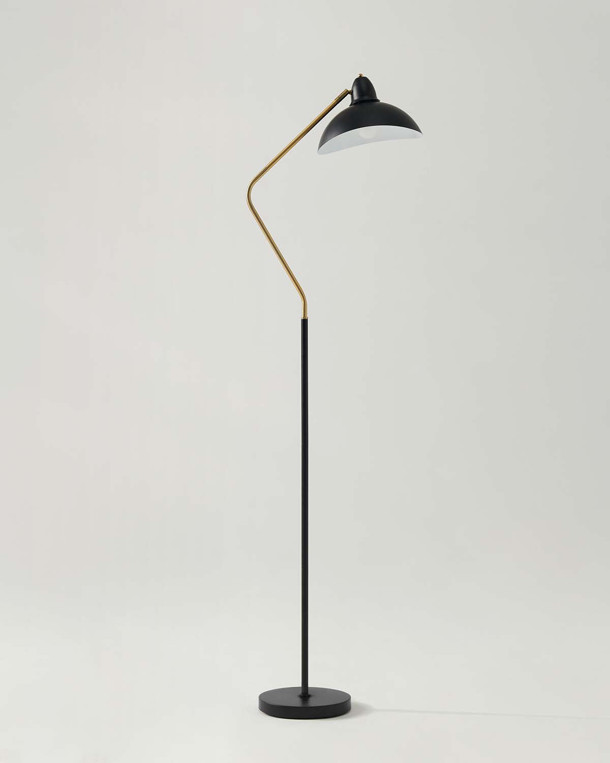 Glowmere Swoop Asymmetrical Pivoting Head Floor Lamp overall view
