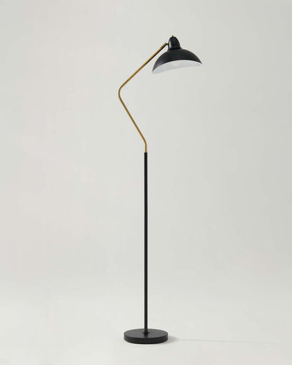 Glowmere Swoop Asymmetrical Pivoting Head Floor Lamp overall view