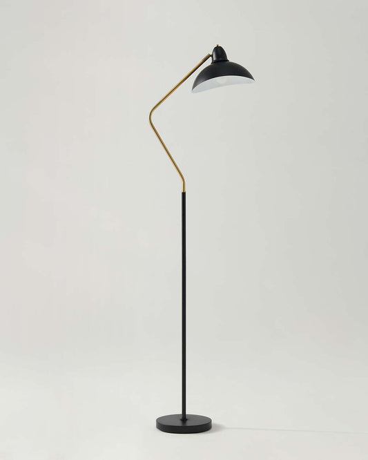 Glowmere Swoop Asymmetrical Pivoting Head Floor Lamp overall view