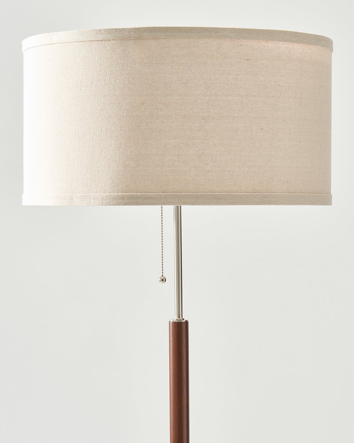 Glowmere Carter Walnut Finish Linen Shade Floor Lamp view 4