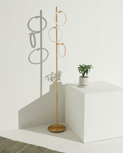 Glowmere Saturn Three Ring Pedal Switch Floor Lamp view 3