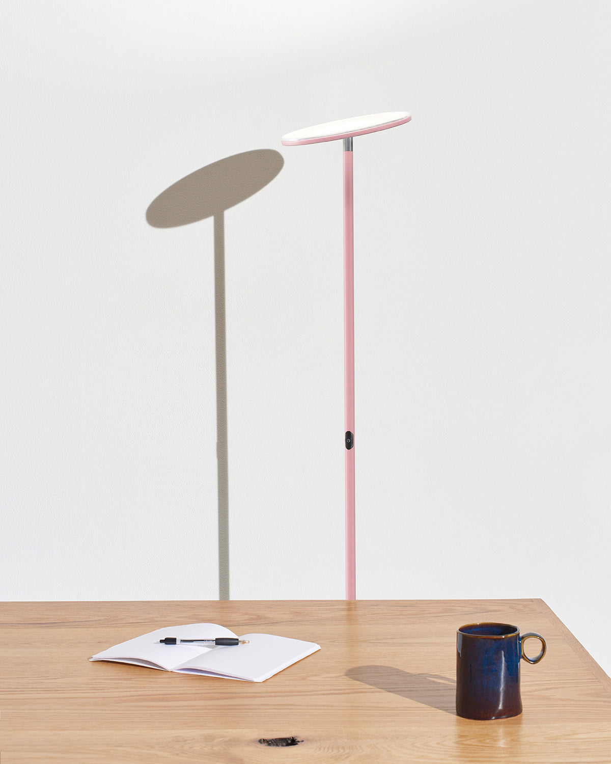 Glowmere Sky Torchiere LED Floor Lamp in pink