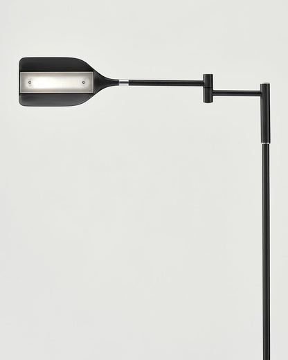 Glowmere Leaf Reading LED Floor Lamp with Touch Dimmer in black