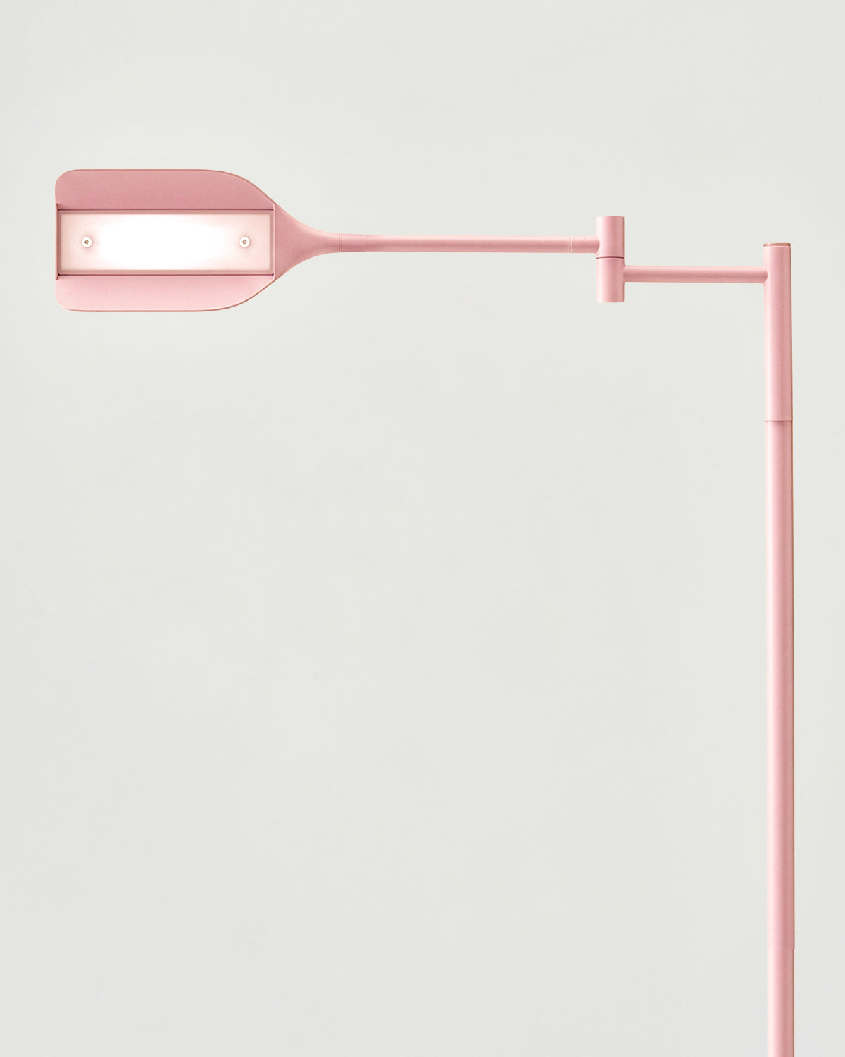 Glowmere Leaf Reading LED Floor Lamp with Touch Dimmer in pink