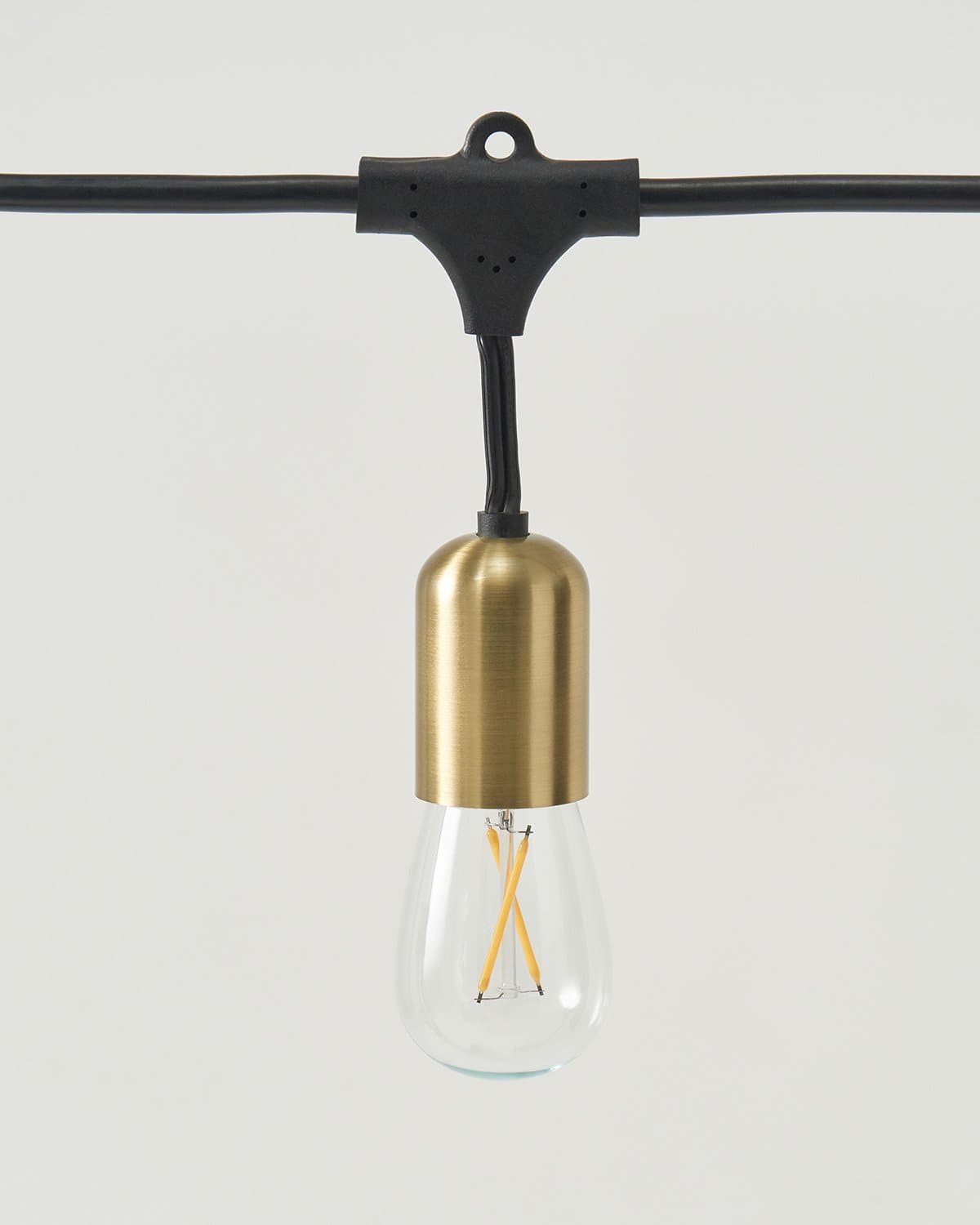Glowmere Glow Heavy Duty LED Plug In String Lights in brass