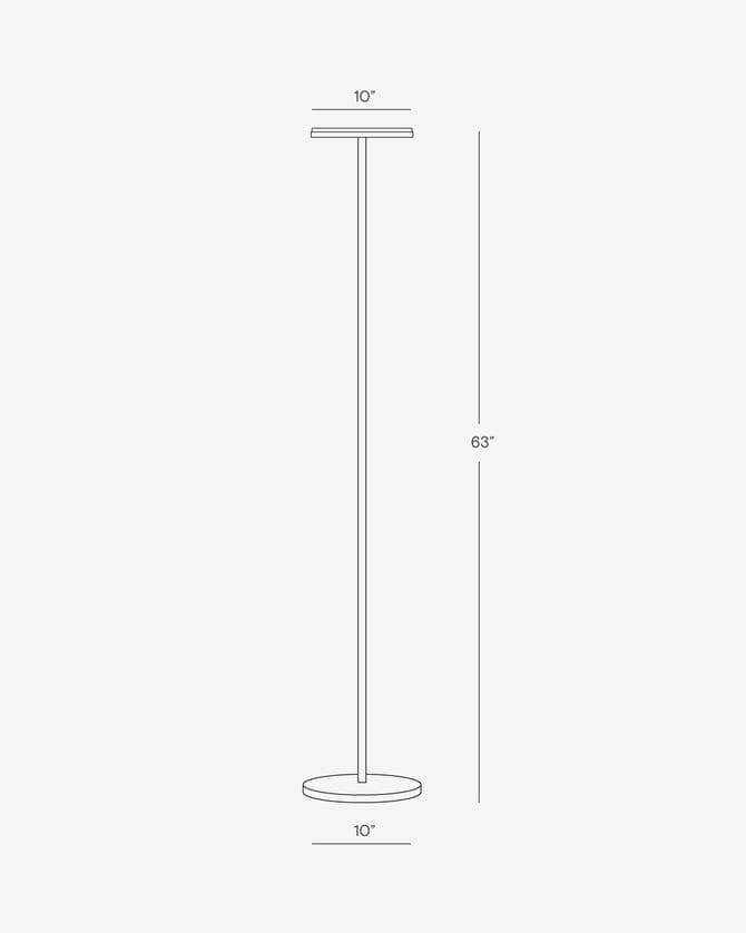 Glowmere Sky Torchiere LED Floor Lamp in black