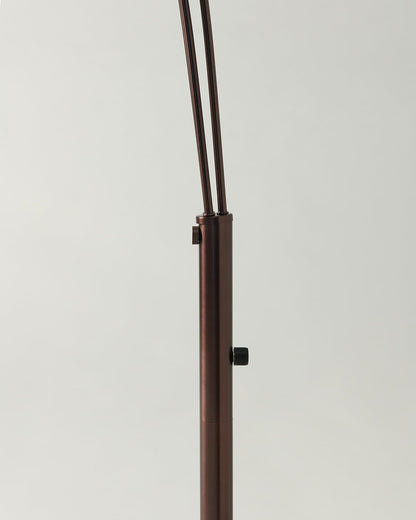 Glowmere Trilage Three Light Adjustable Arm Floor Lamp in bronze