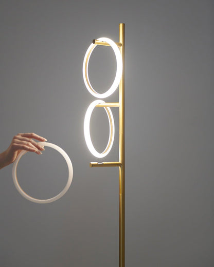 Glowmere Saturn Three Ring Pedal Switch Floor Lamp view 5