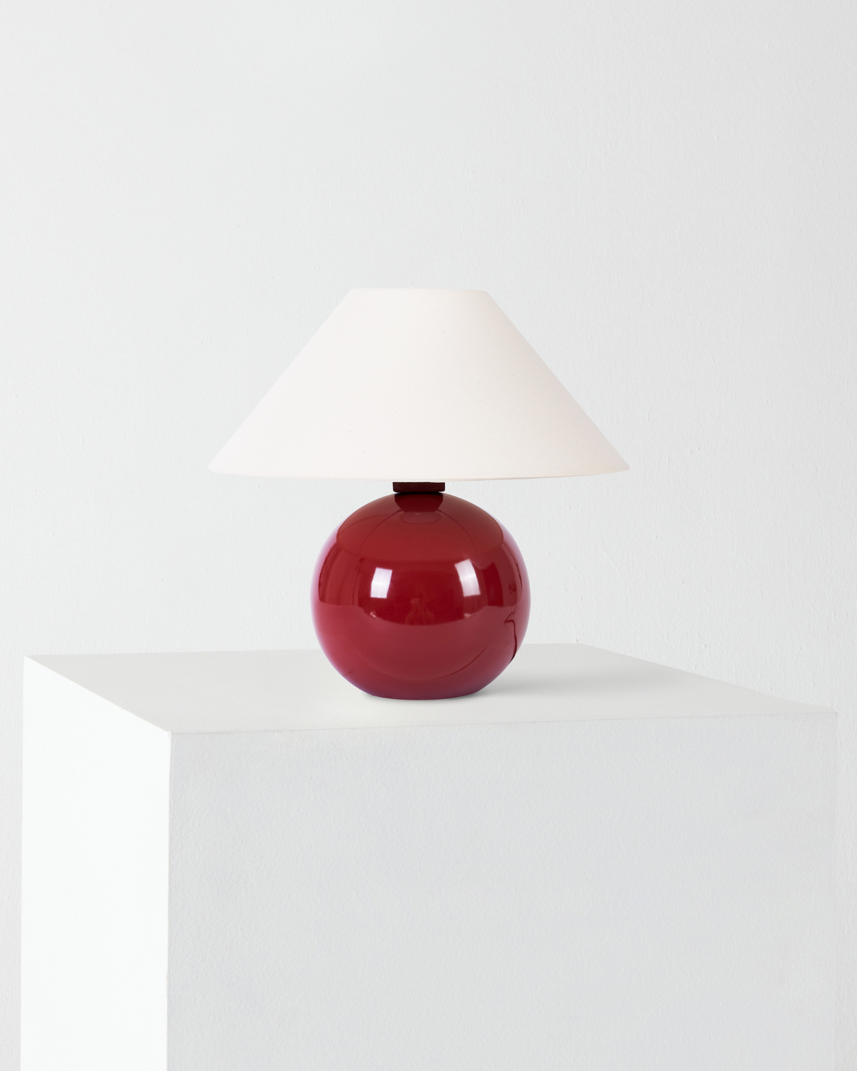 Glowmere Fiona Glossy Ceramic Base Table Lamp with Empire Shade view 6