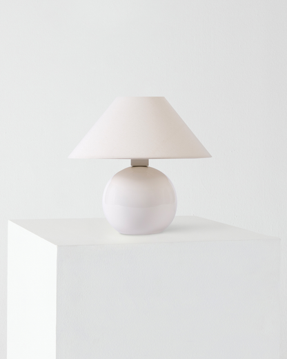 Glowmere Fiona Glossy Ceramic Base Table Lamp with Empire Shade view 9