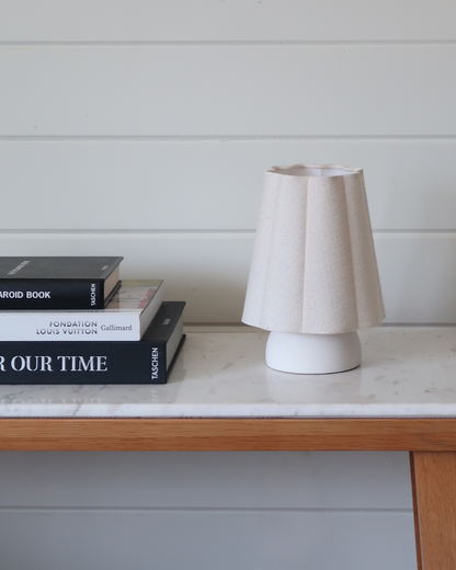 Glowmere Kylie Compact Fluted Shade Ceramic Table Lamp view 2