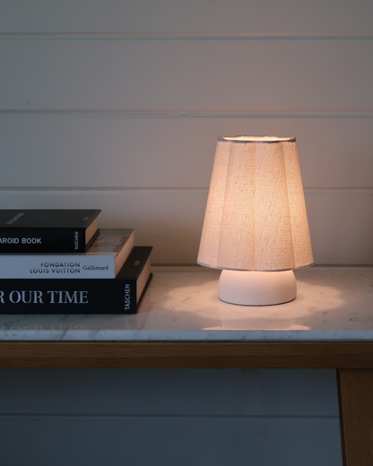 Glowmere Kylie Compact Fluted Shade Ceramic Table Lamp view 3