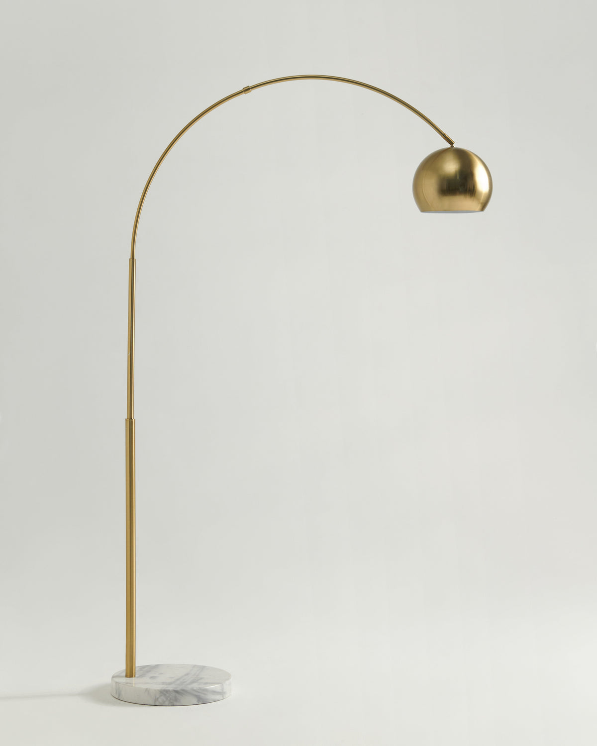 Glowmere Olivia Arc LED Floor Lamp with Marble Base overall view