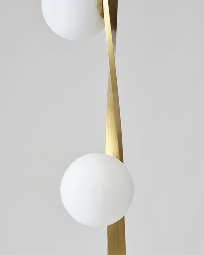 Glowmere Nola Twisted Brass Three Globe Floor Lamp view 5