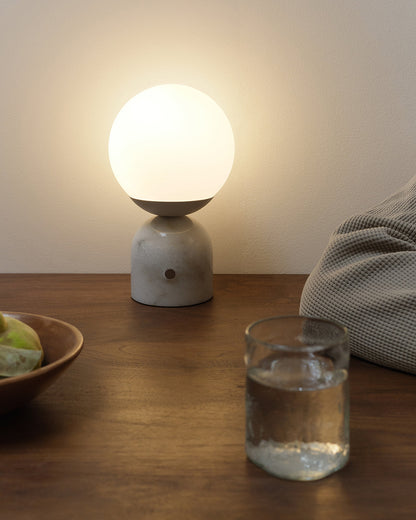 Glowmere Mila Marble Globe Table Lamp view 4