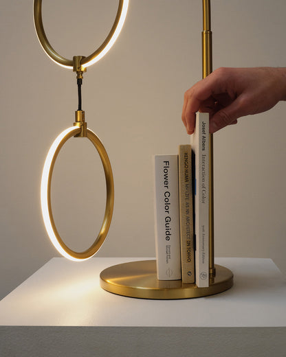 Glowmere 2 Ring Integrated LED Table Lamp with Touch Dimmer view 3