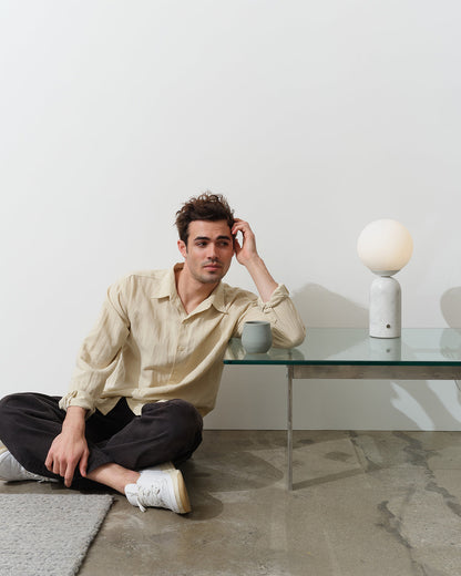Glowmere Mila Tall Marble Globe Table Lamp view 4