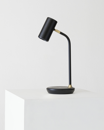 Glowmere Ezra LED Desk Lamp with Wireless Charging in black