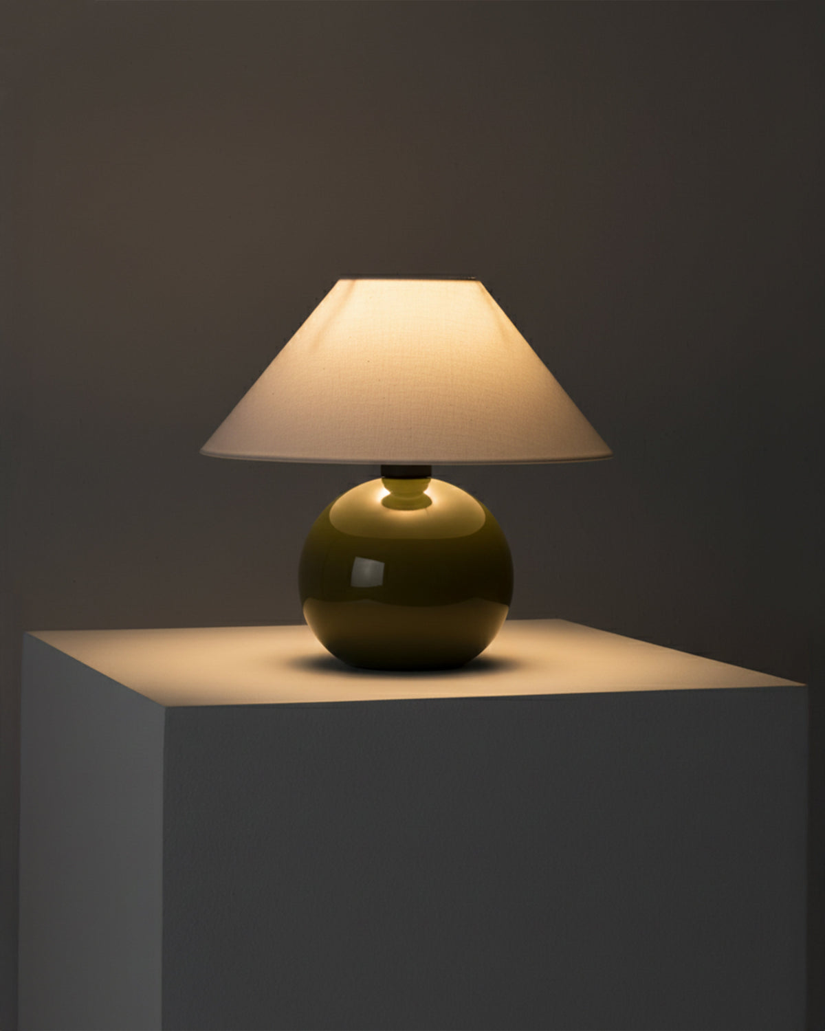 Glowmere Fiona Glossy Ceramic Base Table Lamp with Empire Shade view 5