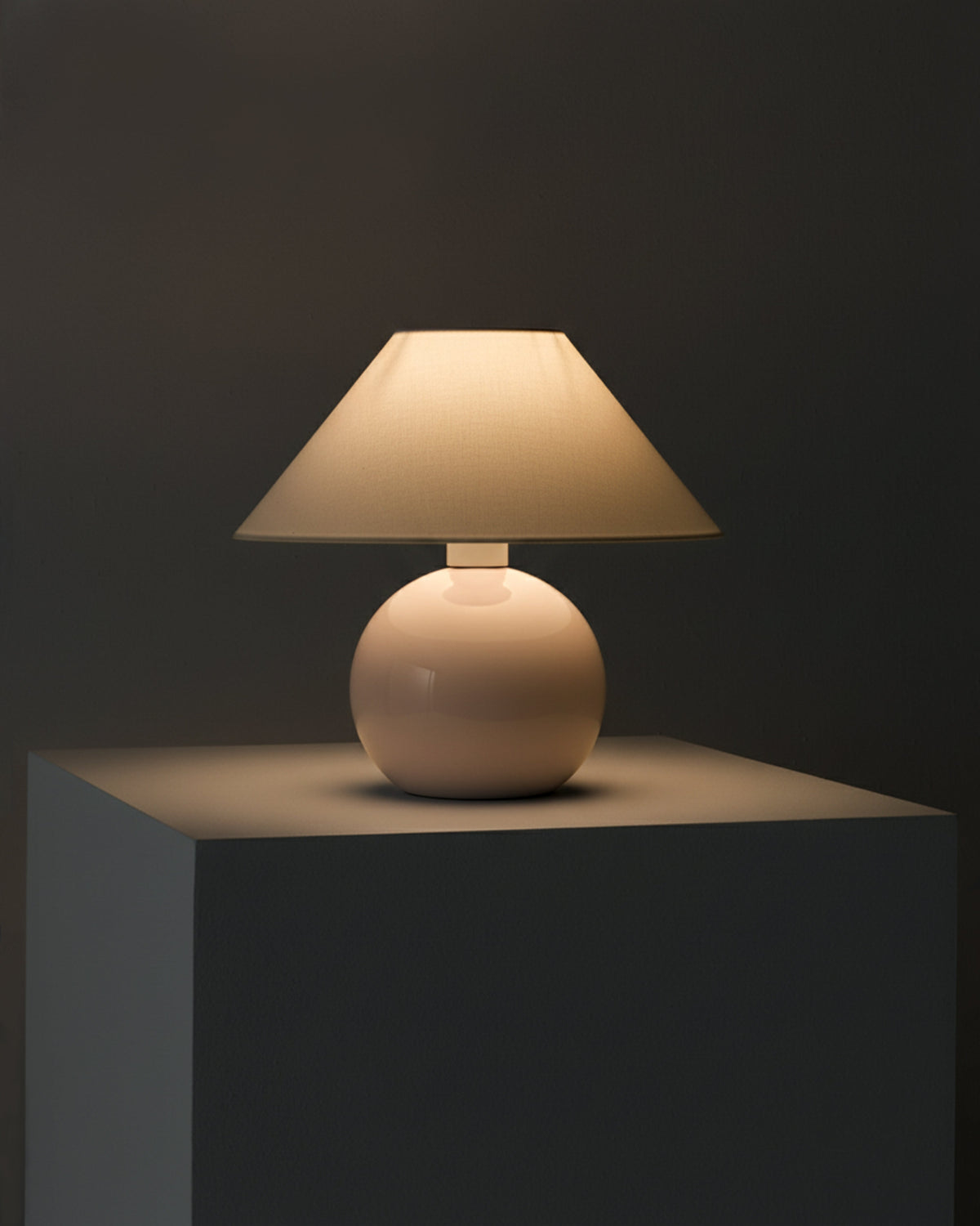 Glowmere Fiona Glossy Ceramic Base Table Lamp with Empire Shade view 11