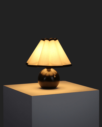 Glowmere Blair Petite Fluted Shade Black Marble Table Lamp view 3