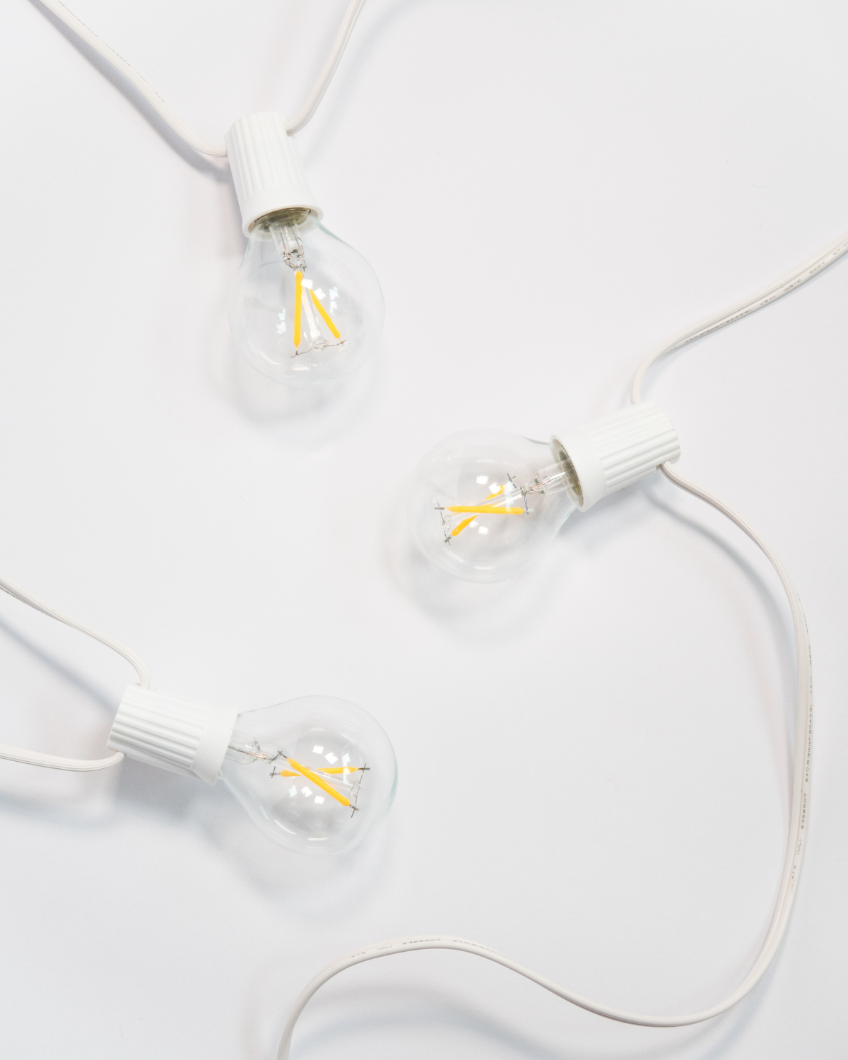 Glowmere Ambience Globe Soft White LED Plug In String Lights overall view