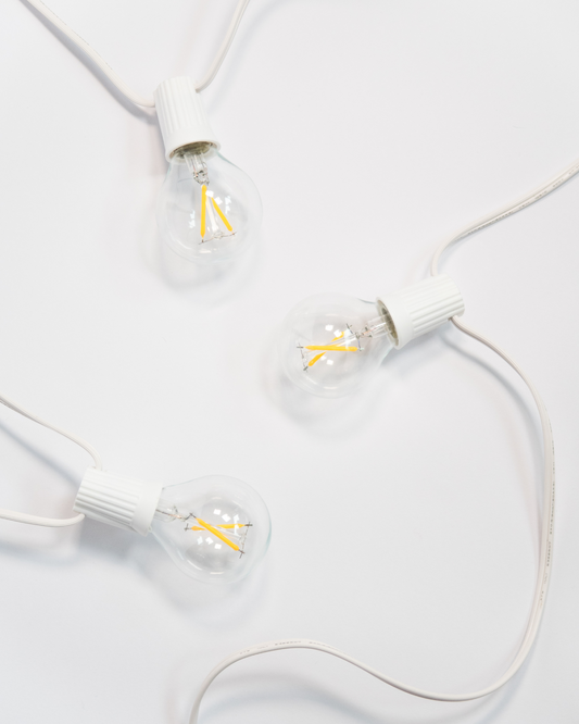 Glowmere Ambience Globe Soft White LED Plug In String Lights overall view