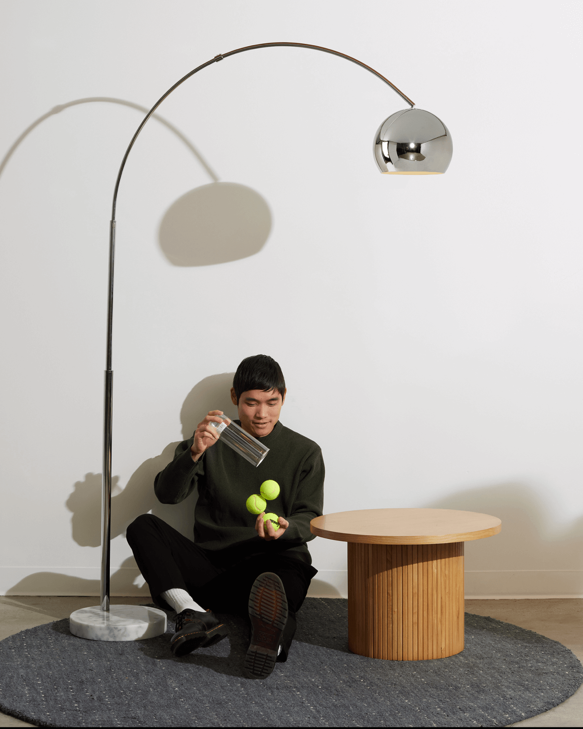 Glowmere Olivia Arc LED Floor Lamp with Marble Base view 4