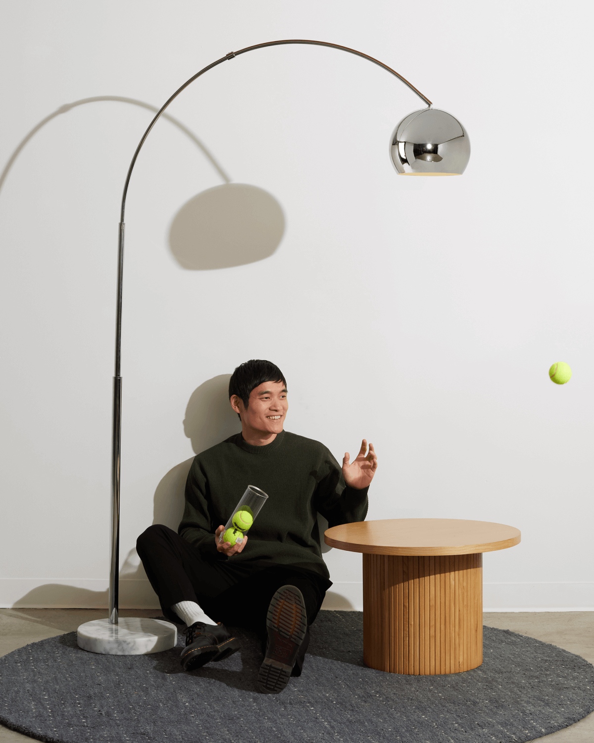 Glowmere Olivia Arc LED Floor Lamp with Marble Base view 6