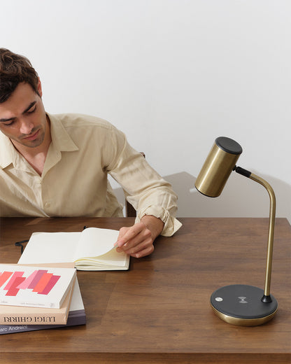Glowmere Ezra LED Desk Lamp with Wireless Charging view 2
