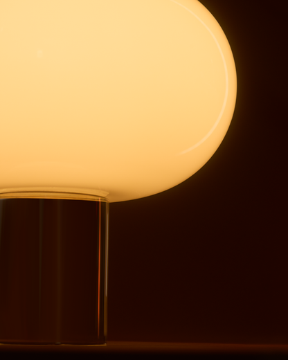 Glowmere Callisto Translucent Glass Base Frosted Globe Table Lamp view 4