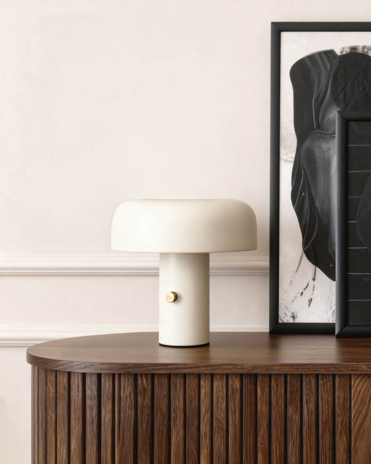 Glowmere Anita Mushroom Metal Shade Table Lamp with Rotary Dimmer view 4