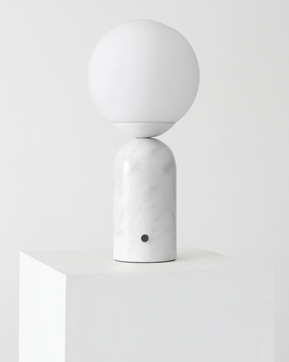 Glowmere Mila Tall Marble Globe Table Lamp view 2