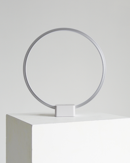 Glowmere Circle Ringlet LED Nightstand Table Lamp with USB Port overall view