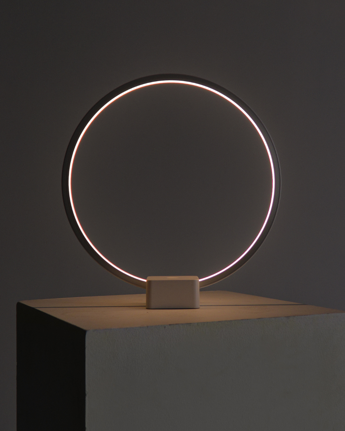 Glowmere Circle Ringlet LED Nightstand Table Lamp with USB Port view 2