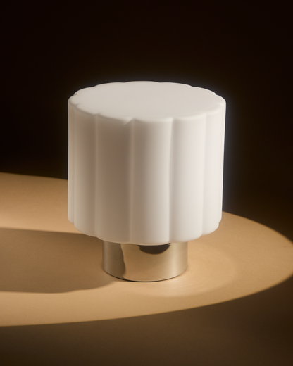 Glowmere Addison Frosted Glass Mushroom Table Lamp view 2