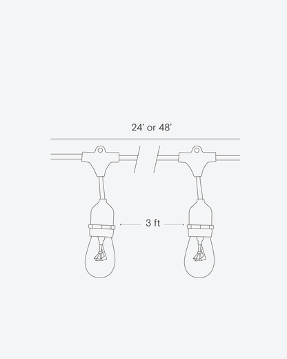 Glowmere Ambience Incandescent Edison Plug In String Lights view 6