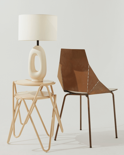 Glowmere Artemis Cream Ceramic USB C Table Lamp view 3