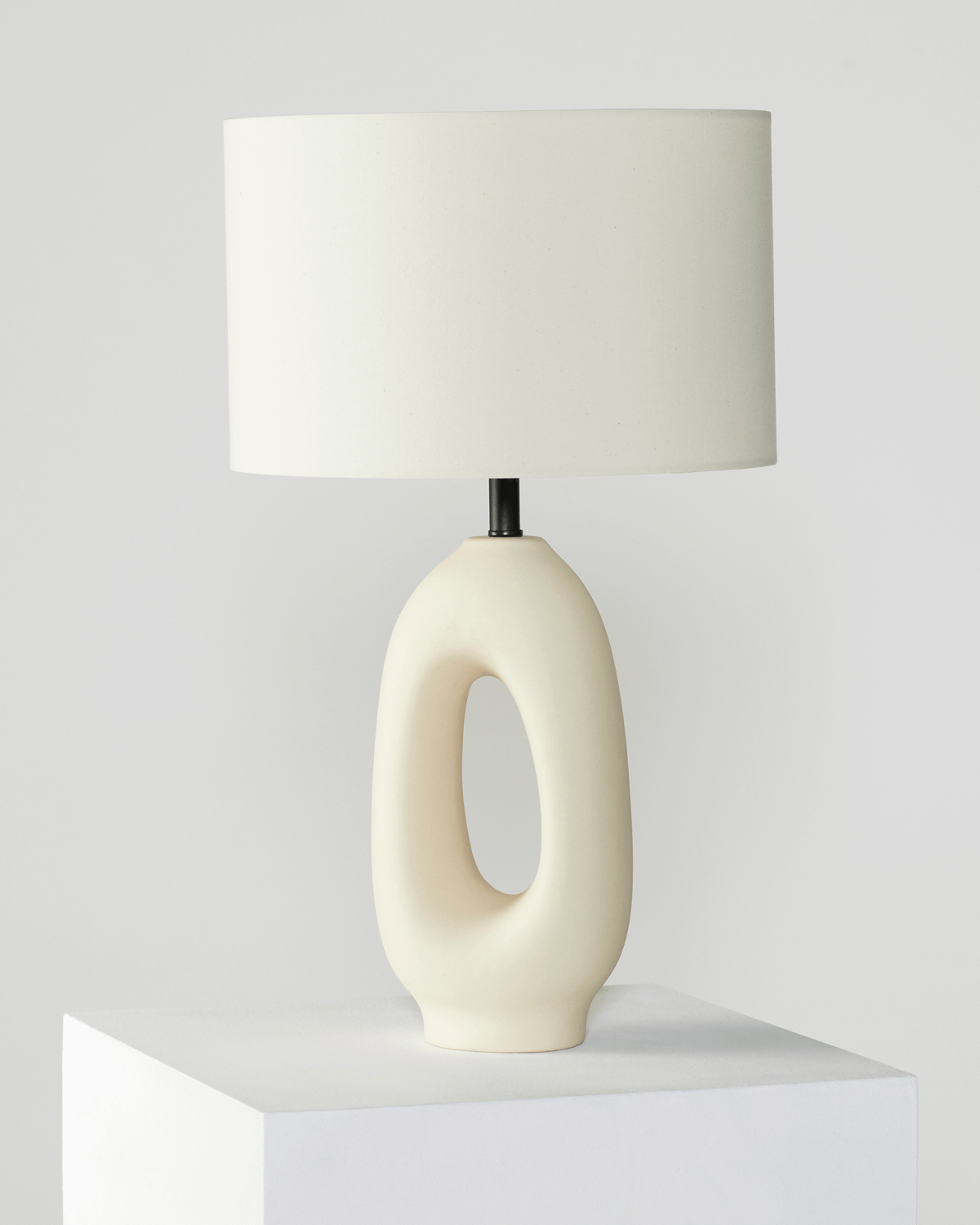 Glowmere Artemis Cream Ceramic USB C Table Lamp view 2