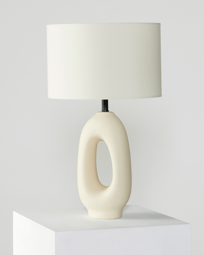 Glowmere Artemis Cream Ceramic USB C Table Lamp view 2