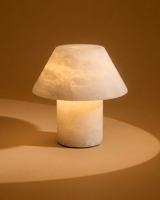 Glowmere Alora Natural Alabaster Table Lamp overall view