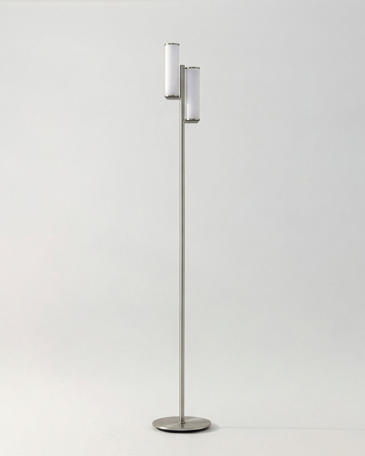 Glowmere Gemini Touch Stem Floor Lamp in nickel