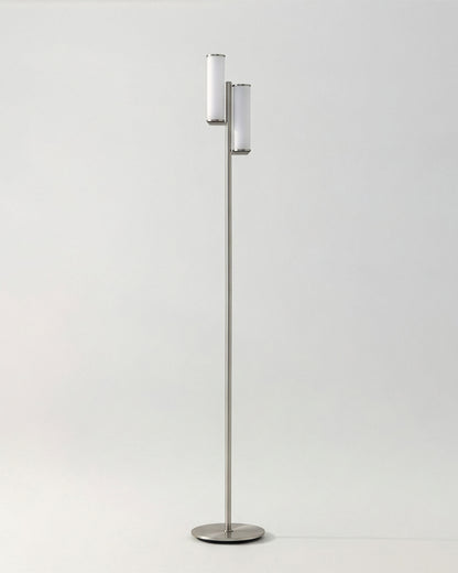 Glowmere Gemini Touch Stem Floor Lamp in nickel